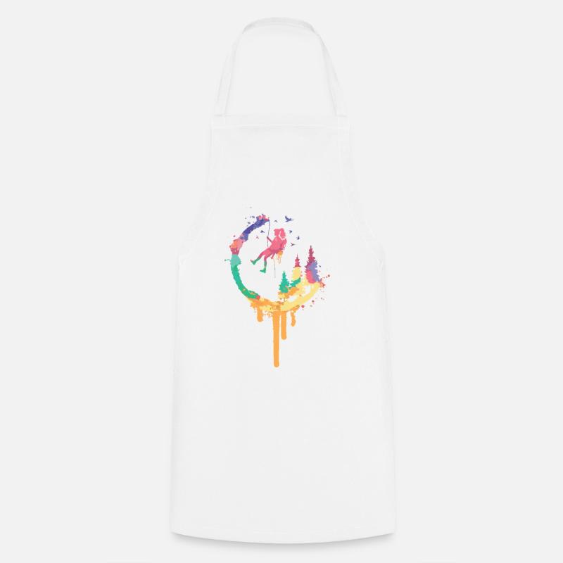 Rainbow Forest Swing - Cooking Apron - white