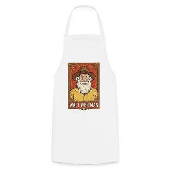 Walt Whitman Rétro - Tablier de cuisine - blanc - Devant - AI Model Male 185 dark (185cm)