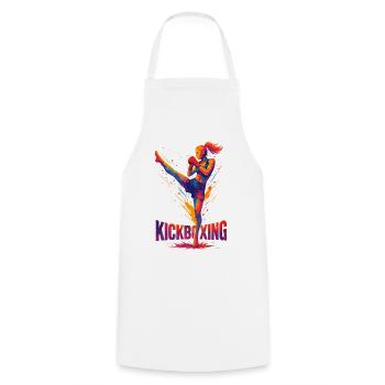Kickboxer Graphic Design: Brute & Strong - Cooking Apron - white - Front - AI Model Male 185 dark (185cm)