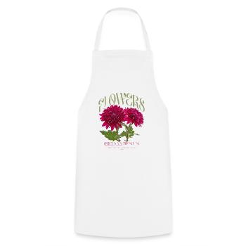 Chrysanthemums, Chrysanthemum, Flower, Flowers - Cooking Apron - white - Front - AI Model Male 185 dark (185cm)