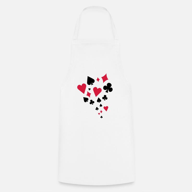 Poker - Tablier de cuisine - blanc