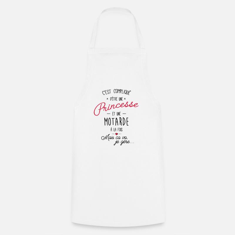 princesse et motarde - Tablier de cuisine - blanc