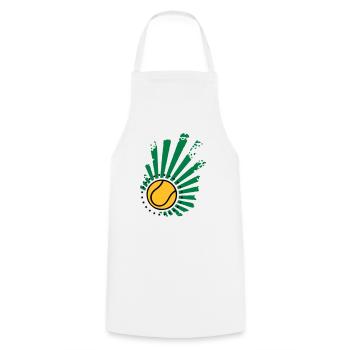 Design de tennis (Stars) - Tablier de cuisine - blanc - Devant - AI Model Male 185 dark (185cm)