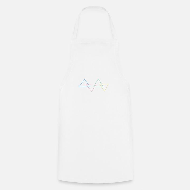 triangles - Tablier de cuisine - blanc