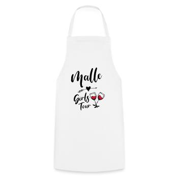 malle girls tour - Kochschürze - Weiß - Vorne - AI Model Male 185 dark (185cm)