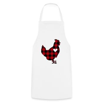 Buffalo Plaid Chicken - Cooking Apron - white - Front - AI Model Male 185 dark (185cm)