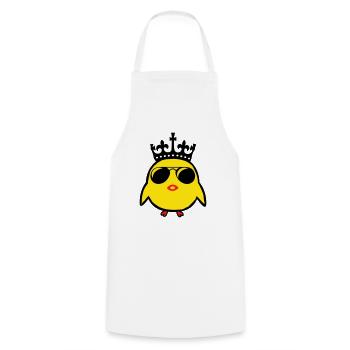 Le roi Kücken - Tablier de cuisine - blanc - Devant - AI Model Male 185 dark (185cm)