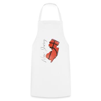 New Jersey (United States) | Real Basketball | Map Sct - Cooking Apron - white - Front - AI Model Male 185 dark (185cm)