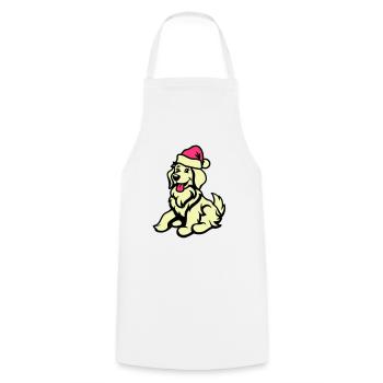 Chien Bande Dessinée Animal Noël - Tablier de cuisine - blanc - Devant - AI Model Male 185 dark (185cm)