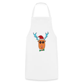 Reindeer celebrates Christmas - Cooking Apron - white - Front - AI Model Male 185 dark (185cm)