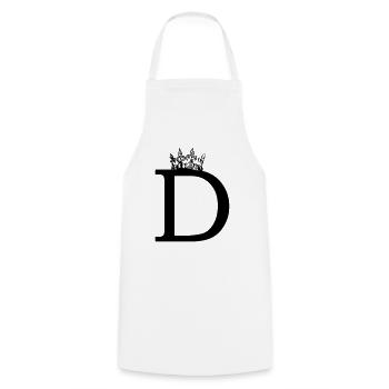 crown D - Cooking Apron - white - Front - AI Model Male 185 dark (185cm)