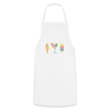 icecream summer design - Cooking Apron - white - Front - AI Model Male 185 dark (185cm)