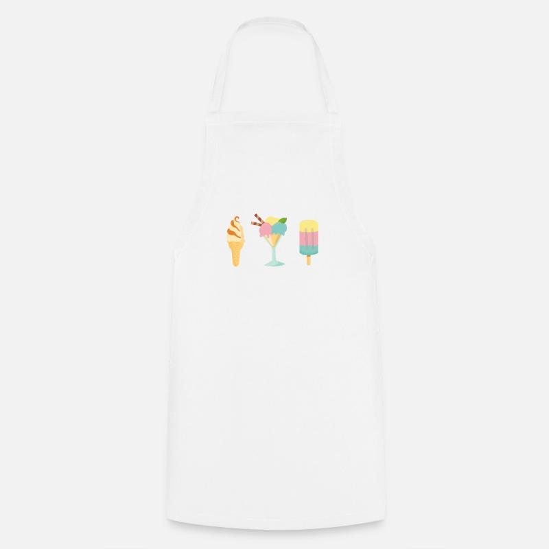 conception d'été de glace - Tablier de cuisine - blanc