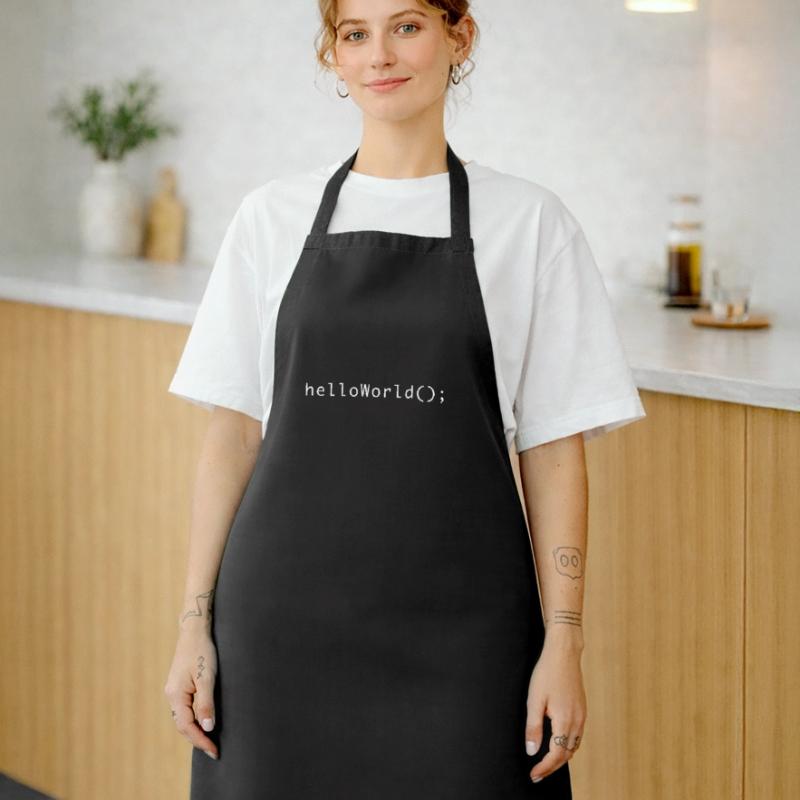 HelloWorld Program Code Coding Informatik Cooking Apron