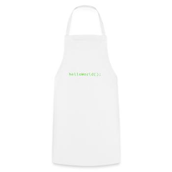 HelloWorld Programm Code Coding Informatik - Kochschürze - Weiß - Vorne - AI Model Male 185 dark (185cm)