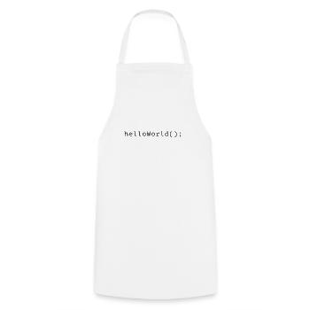 HelloWorld Programm Code Coding Informatik - Kochschürze - Weiß - Vorne - AI Model Male 185 dark (185cm)