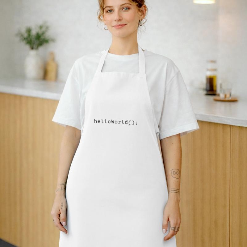 Code de programme HelloWorld Codage Informatik Tablier de cuisine