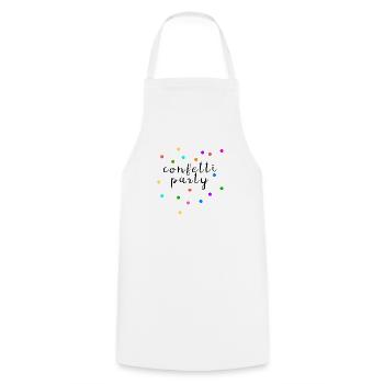 Confetti Party Colorful Celebration - Cooking Apron - white - Front - AI Model Male 185 dark (185cm)