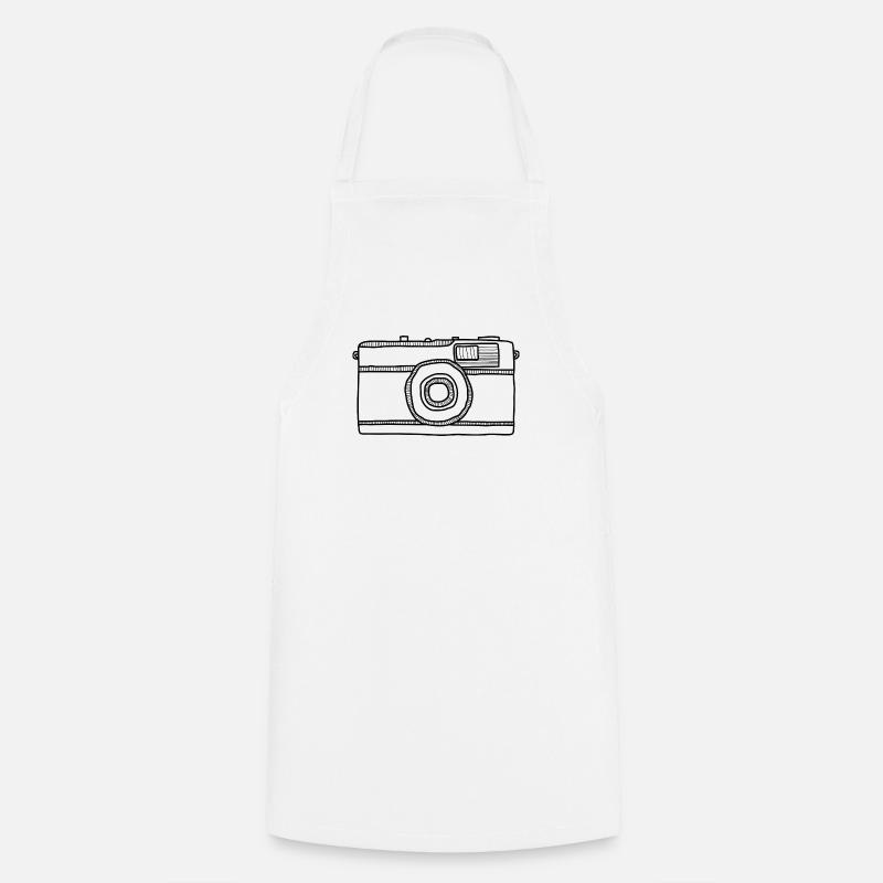 camera - Cooking Apron - white