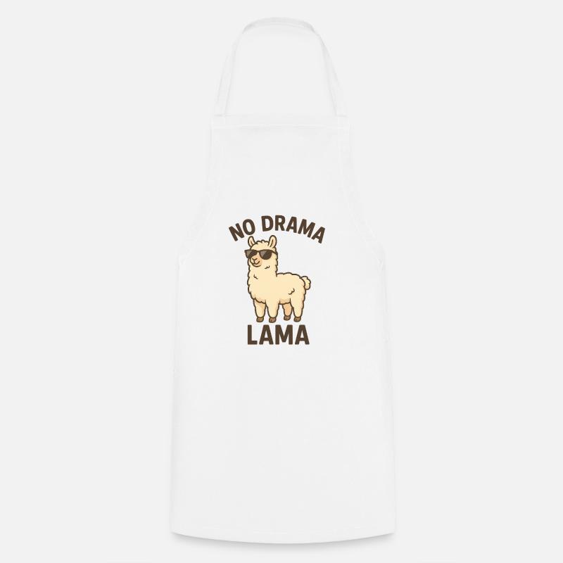 Drama Lama - Cooking Apron - white