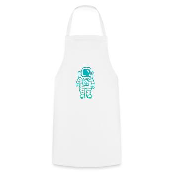 Astronaut Clipart - Kochschürze - Weiß - Vorne - AI Model Male 185 dark (185cm)