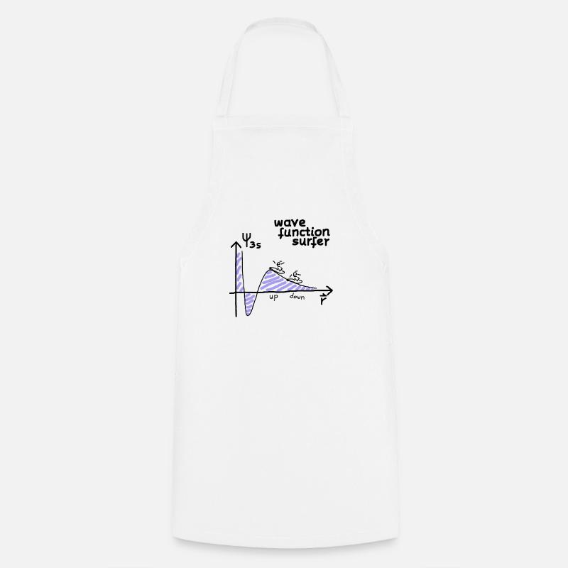 Quantum mechanics electron surfer (physics) - Cooking Apron - white