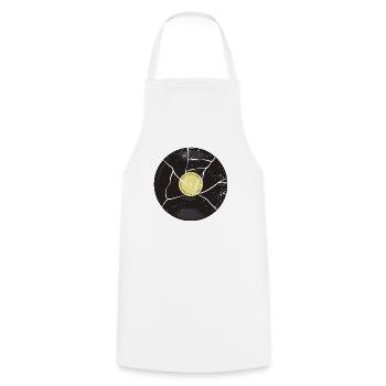 Disque vinyle - Tablier de cuisine - blanc - Devant - AI Model Male 185 dark (185cm)