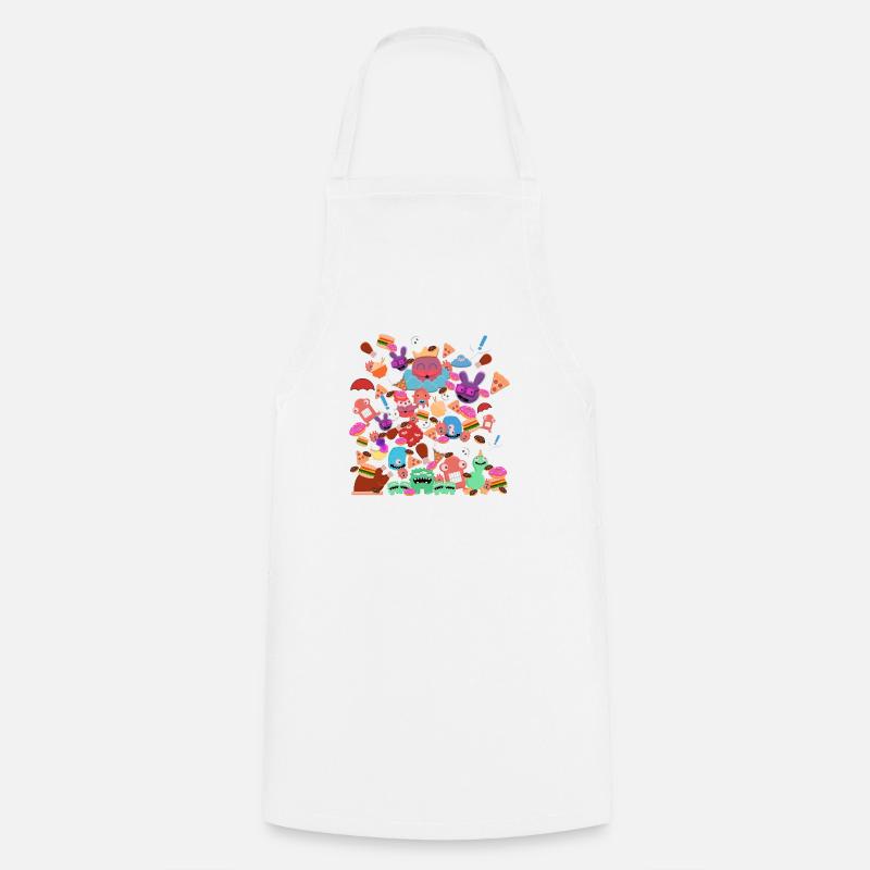 Petits monstres - Tablier de cuisine - blanc