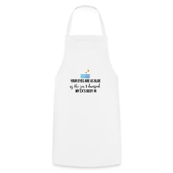 Vos yeux sont aussi bleus que la mer - Tablier de cuisine - blanc - Devant - AI Model Male 185 dark (185cm)