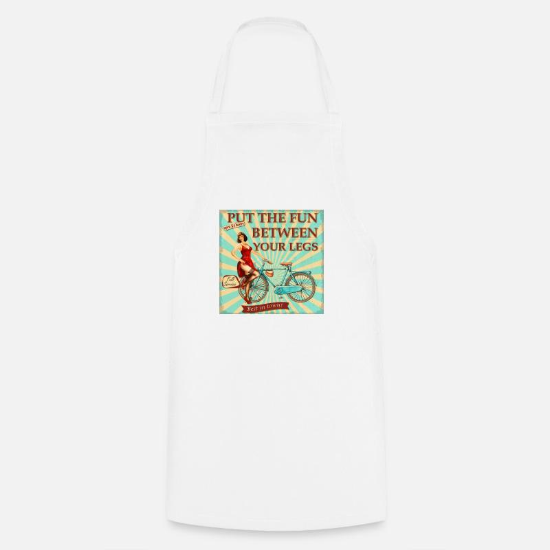 Bicycle - Put the fun between your legs - Cooking Apron - white