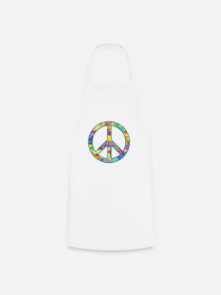 Peace / Frieden Symbol - Kochschürze - Weiß