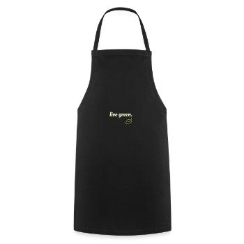 Live Green - Cooking Apron - black - Front - AI Model Male 185 dark (185cm)