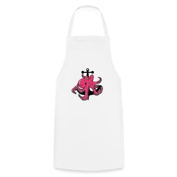 Octopus - octopus - anchor - Cooking Apron - white - Front - AI Model Male 185 dark (185cm)