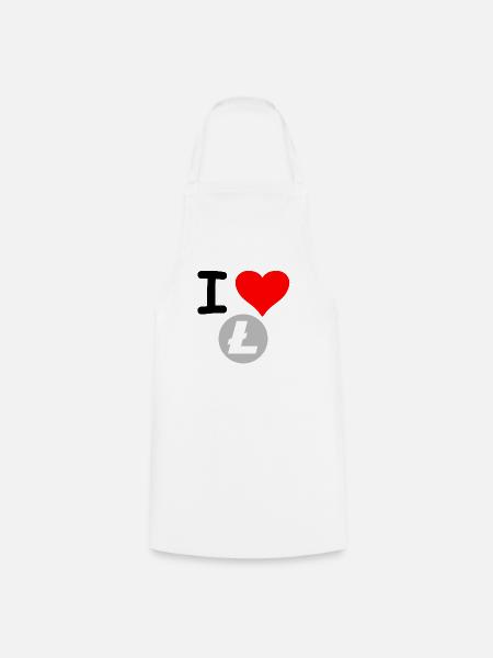 Crypto Love Lite Coin. - Kochschürze - Weiß