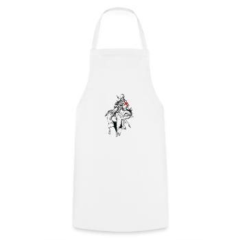 Chevalier - Croisé - Chevalier - Épée - Tablier de cuisine - blanc - Devant - AI Model Male 185 dark (185cm)
