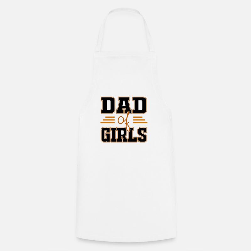 Papa filles - Tablier de cuisine - blanc