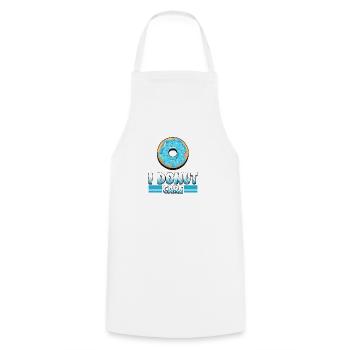 Cool donut shirt 'I donut care'. - Cooking Apron - white - Front - AI Model Male 185 dark (185cm)