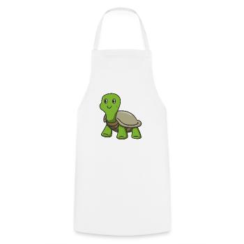 Tortue cadeau animaux nature dessin animé enfants mignons - Tablier de cuisine - blanc - Devant - AI Model Male 185 dark (185cm)