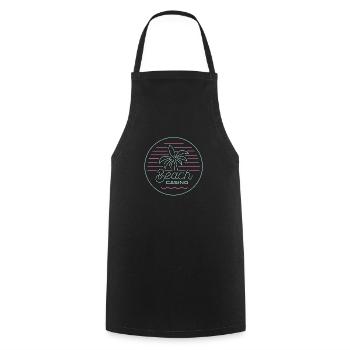 Beach Casino - Kochschürze - Schwarz - Vorne - AI Model Male 185 dark (185cm)