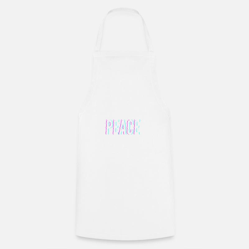 make peace - Cooking Apron - white