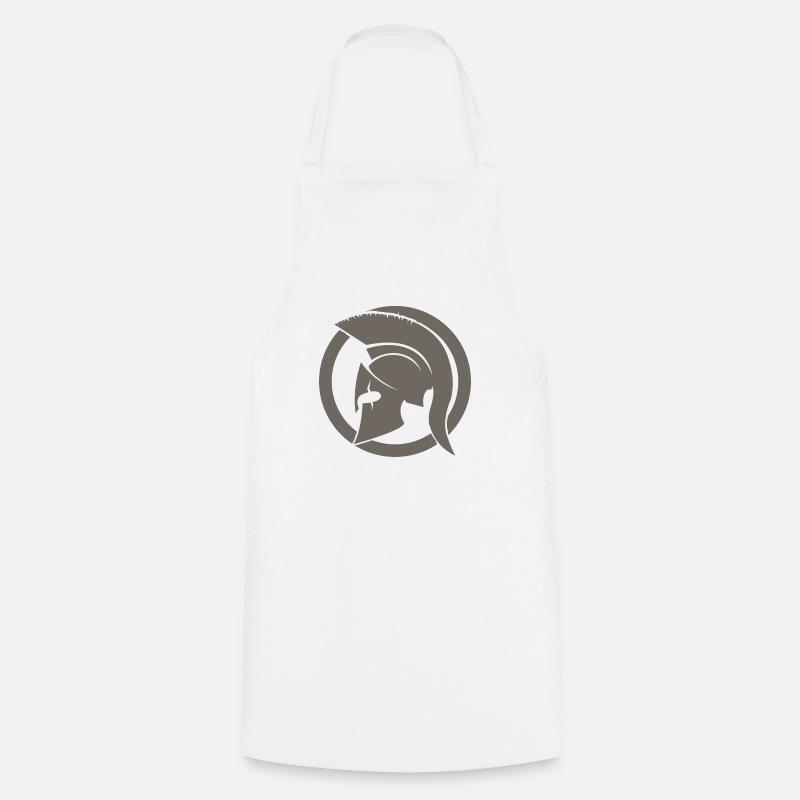 Gray Spartan - Cooking Apron - white