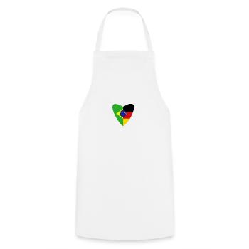 Brésil Allemagne drapeau brésilien cadeau - Tablier de cuisine - blanc - Devant - AI Model Male 185 dark (185cm)