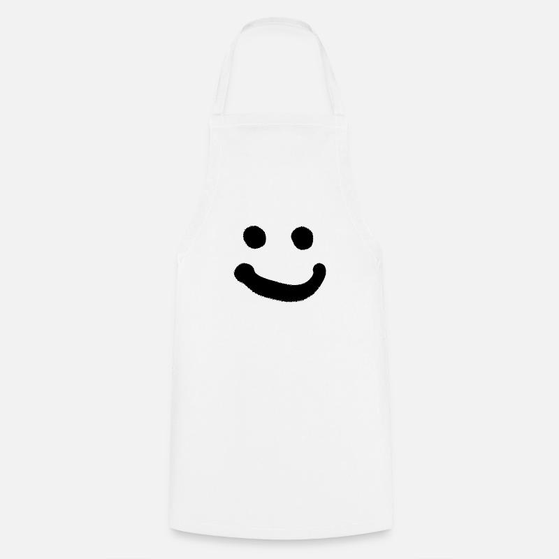 smiley - Tablier de cuisine - blanc