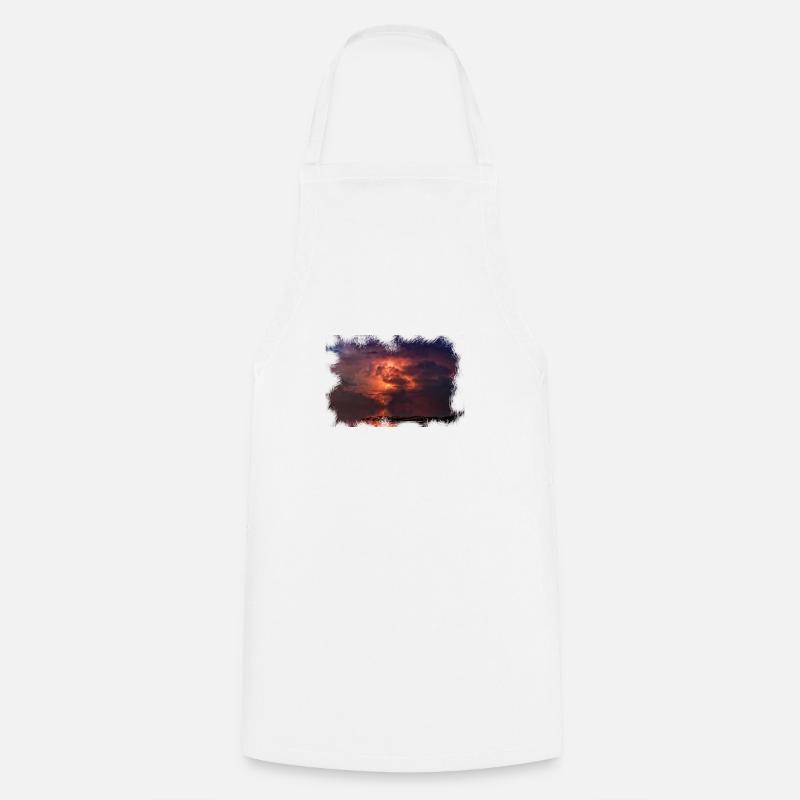 Scratched 'Thunder' - Cooking Apron - white