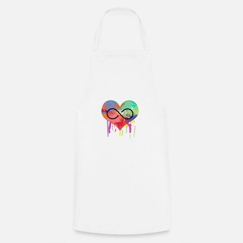 LT 63 w infinity colorful - Cooking Apron - white
