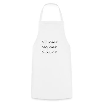 Formules binomiques Mathématiques Design Idée cadeau - Tablier de cuisine - blanc - Devant - AI Model Male 185 dark (185cm)