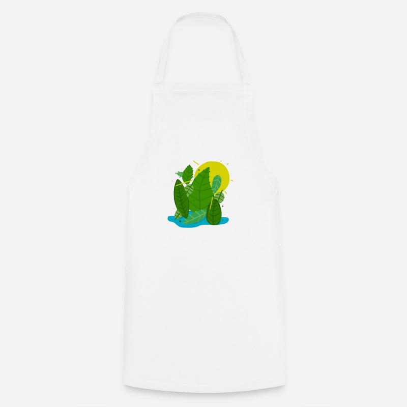 Cadeau de conception estivale vert été - Tablier de cuisine - blanc