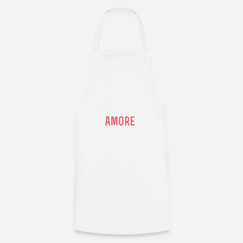 Amore Statement shirt - Kochschürze - Weiß