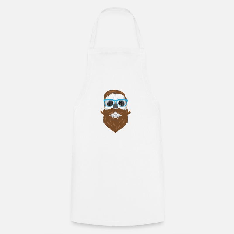 Visage de hipster - Tablier de cuisine - blanc