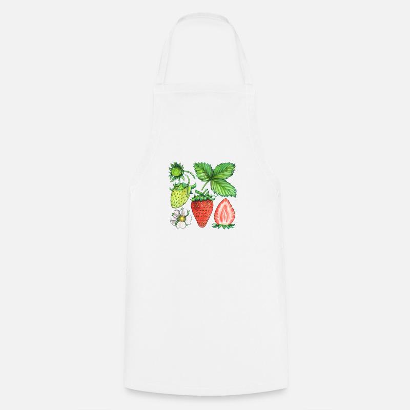 Fraises - Tablier de cuisine - blanc